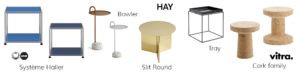 Meuble-appoint-usm-hay-vitra-haller-systeme-tray-bowler-slit-round-cork-family