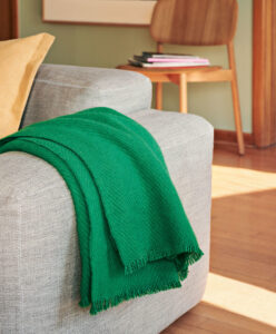 Couverture mono blanket verte HAY amenagement textile interieur design
