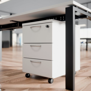 caisson mobile de travail bas blanc comfort BURONOMIC mobilier de bureau professionnel